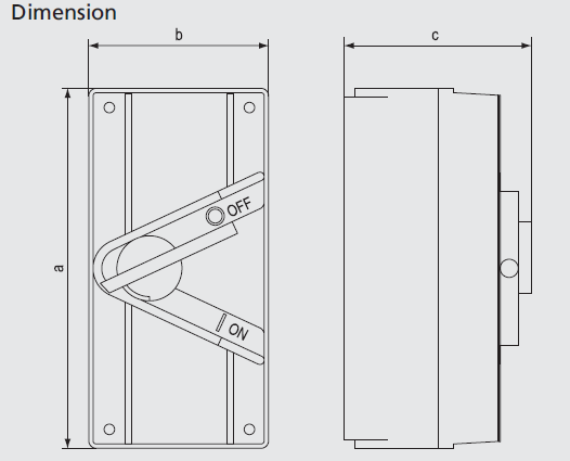 Ip66 Four Pole Triple Pole Weatherproof Isolator Switch