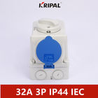 IEC IP44 32A Single Phase Switch Socket With mechanical interlock