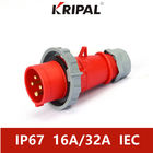 IP67 220V Three Phase Industrial Plug Socket Dustproof IEC standard