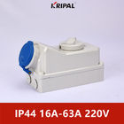 220V IP44 Waterproof Mechanical Interlock Switch Sockets IEC Standard