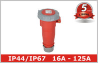 Red 4 Pin 3H Industrial Plugs And Connectors for Reefer Container