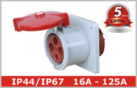 CEE Flanged Industrial Electrical Straight or Angled Flush Mounted Sockets/Receptacle IP44/IP67 Standard16A,32A,63A,125A