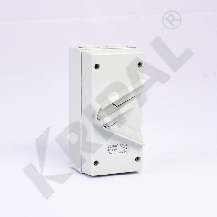 20A IP66 Single-phase Industrial Isolator Switch Outdoor Dustproof