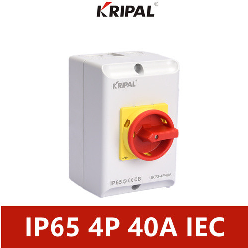 KRIPAL IP65 Electrical Rotary Switches 4 Pole 40A Waterproof IEC Standard