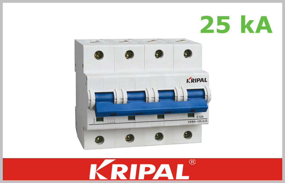 80Amp 100Amp 125Amp Mini Circuit Breaker 4 Pole Bimetallic MCB