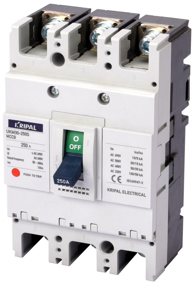 250A 3 Poles MCCB Circuit Breaker Replacement For Protect Power