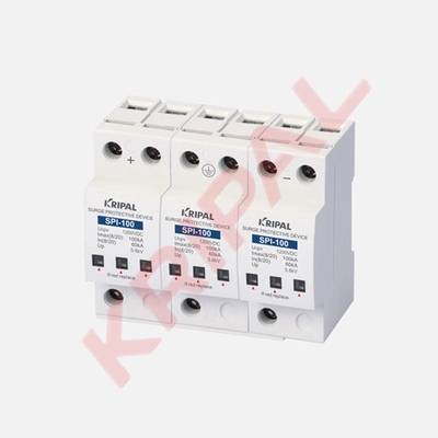 Din Rail Mounted DC Isolator Switch Surge Protector 40KA Lightning Arrester