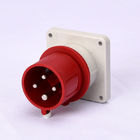 IP44 CEE / IEC Panel Mounted Industrial Plugs With Nickel Plated Contacts