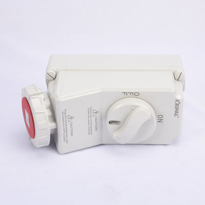 380V 4P IP67 Waterproof Interlocked Switch Socket IEC Standard