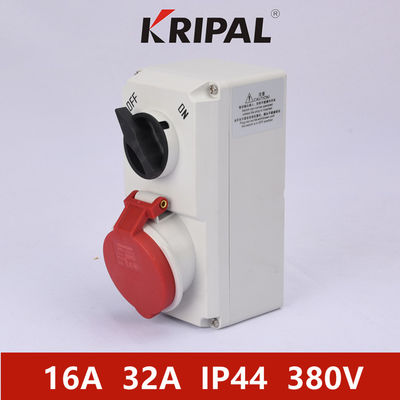 16A 32A IP44 Single Phase Switched Socket With Mechanical Interlock