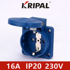 16A 230V IP20 industrial electrical german plug schuko socket outlet