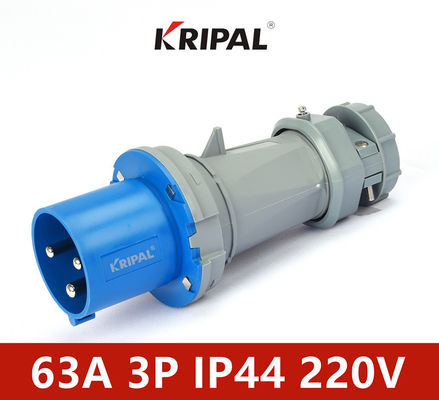 63A IP44 3 Pole 220V PC Waterproof Industrial Plug IEC standard