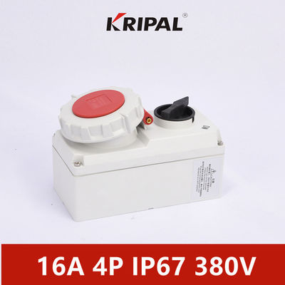 Single Phase Mechanical Interlock Power Socket IP67 380V 3P 4P 5P