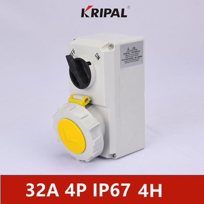 KRIPAL Three Phase 32A IP67 Interlocked Switch Socket  IEC standard