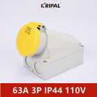 63A IP44 Waterproof European Surface Mounted Socket IEC Standard