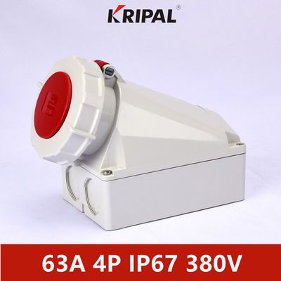 High Performing Industrial Wall Mounted Socket Outlet IP67 63A 6H