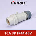 IEC Standard IP44 Waterproof Low Voltage Power Plug 48V 3P 16A 12H
