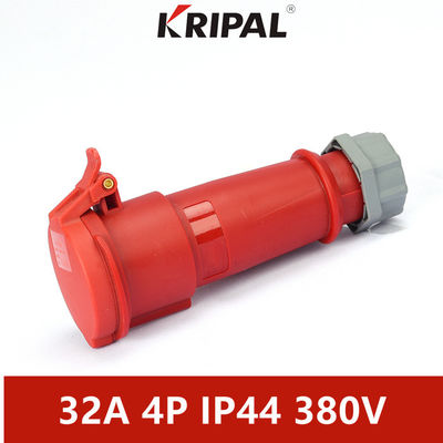 IP44 32A 380V 4 Pole Industrial Socket Plug Connector Waterproof