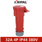 IP44 32A 380V 4 Pole Industrial Socket Plug Connector Waterproof
