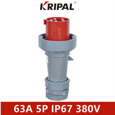 Three Phase 63A 380V IP67 Industrial Plugs Waterproof IEC Standard