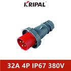 380V 16A 4 Pole Split Industrial Plugs With IP67 Protection Grade