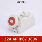 Dampproof 3h IP67 32A 4 Pin Plug Socket For Refrigerated Container