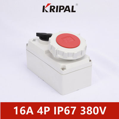 Single Phase Mechanical Interlock Power Socket IP67 380V 3P 4P 5P