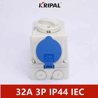 IEC IP44 32A Single Phase Switch Socket With mechanical interlock