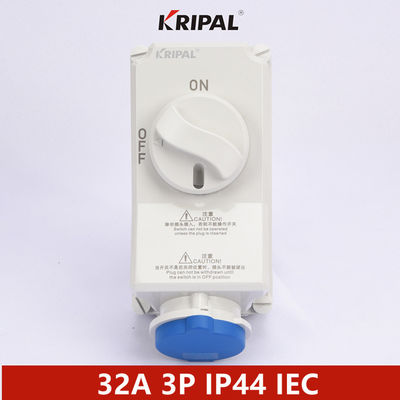 IEC IP44 32A Single Phase Switch Socket With mechanical interlock