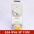 IP44 63A 3P Single Phase IEC Interlock Electrical Switch Socket