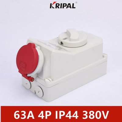 IP44 63A 3P Single Phase IEC Interlock Electrical Switch Socket