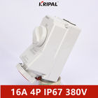 Waterproof Industrial Power Mechanical Socket With Switch 5P 16A 380V
