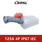 125A 380V IP67 Industrial Wall Mounted Socket With Plug IEC standard