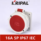 16A 5P IP67 IEC Phase Inverter Plug And Panel Mounted Socket