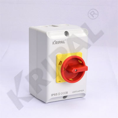 IEC standard IP65 4 Pole 50A Lockable Isolator Switch Waterproof