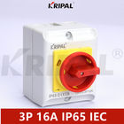 IEC IP65 16A Triple Pole 3 Phase Disconnect Switch Waterproof