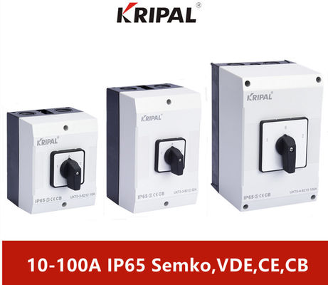 KRIPAL 10-100A IP65 Waterproof Changeover Switch RoHS Standard