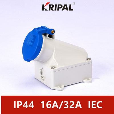 16A 3P IP44 IEC Standard Industrial Wall Mounted Socket Waterproof