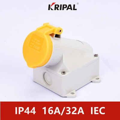 16A 3P IP44 IEC Standard Industrial Wall Mounted Socket Waterproof