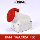 16A 3P IP44 IEC Standard Industrial Wall Mounted Socket Waterproof