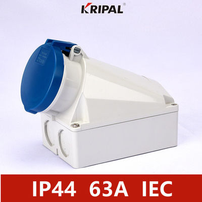 IP44 4P 63Amp Industrial Power Socket Wall Mounted IEC standard