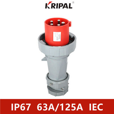 IP67 Three Phase 63A 125A 380V Industrial Plug And Socket IEC Standard