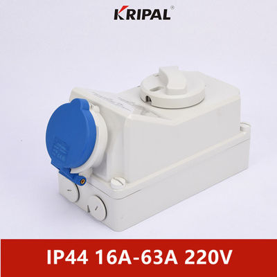 220V IP44 Waterproof Mechanical Interlock Switch Sockets IEC Standard