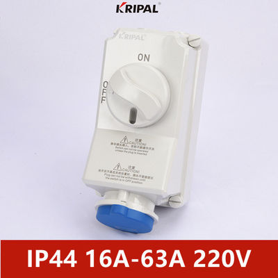 220V IP44 Waterproof Mechanical Interlock Switch Sockets IEC Standard