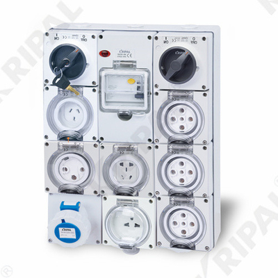 PC Waterproof Combination Switched Sockets 1 2 3 4 6 9 12 Ways