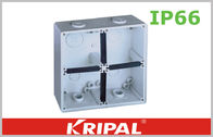 Grey Small IP66 Outdoor Junction Box / Plastic Electrical Junction Box