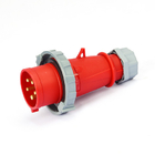 Red IP67 Industrial Interlocked Switch Socket Plug 16A 5 Pole Moistureproof