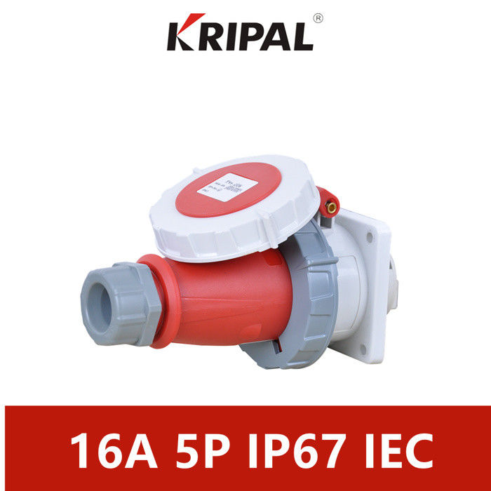 16A 5P IP67 IEC Phase Inverter Plug And Panel Mounted Socket