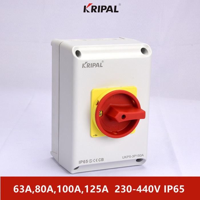 80A 4P IP65 Electric Isolator Switch Changeover Control Components