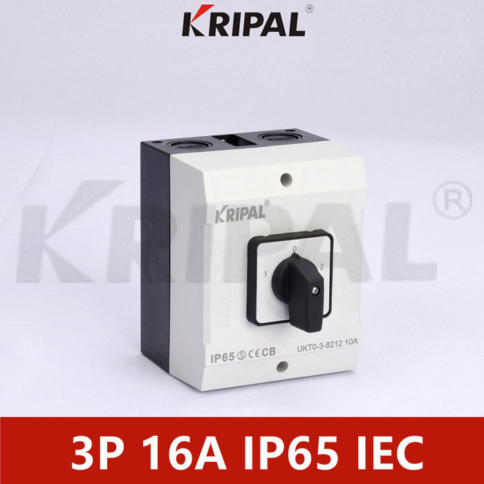 16A 230-440V IP65 Waterproof Rotary Cam Switch With Enclosure